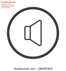 sound vector icon 10 eps , Lorem ipsum Flat design