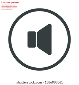 sound vector icon 10 eps , Lorem ipsum Flat design