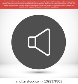 sound vector icon 10 eps , Lorem ipsum Flat design