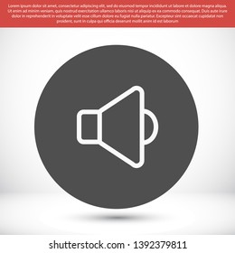 sound vector icon 10 eps , Lorem ipsum Flat design