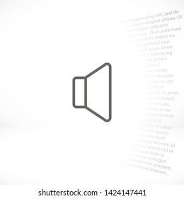 sound vector icon 10 eps , Lorem ipsum Flat design