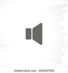 sound vector icon 10 eps , Lorem ipsum Flat design