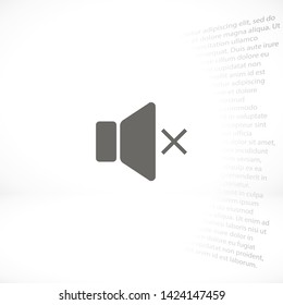 sound vector icon 10 eps , Lorem ipsum Flat design