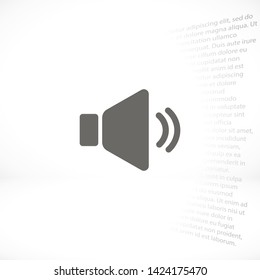 sound vector icon 10 eps , Lorem ipsum Flat design