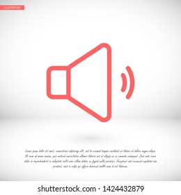 sound vector icon 10 eps , Lorem ipsum Flat design