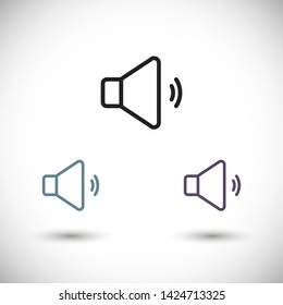 sound vector icon 10 eps , Lorem ipsum Flat design