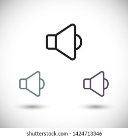 sound vector icon 10 eps , Lorem ipsum Flat design