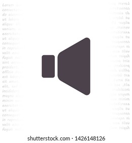 sound vector icon 10 eps , Lorem ipsum Flat design