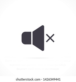 sound vector icon 10 eps , Lorem ipsum Flat design
