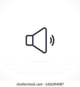 sound vector icon 10 eps , Lorem ipsum Flat design