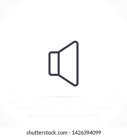 sound vector icon 10 eps , Lorem ipsum Flat design