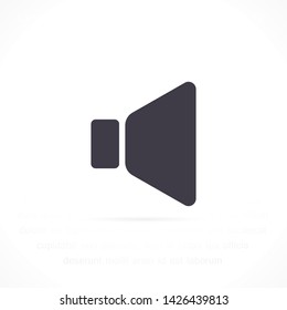 sound vector icon 10 eps , Lorem ipsum Flat design