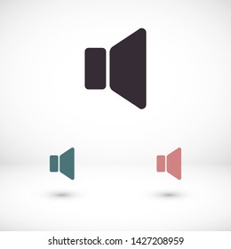 sound vector icon 10 eps , Lorem ipsum Flat design