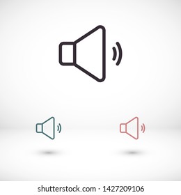 sound vector icon 10 eps , Lorem ipsum Flat design