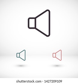 sound vector icon 10 eps , Lorem ipsum Flat design