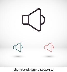 sound vector icon 10 eps , Lorem ipsum Flat design