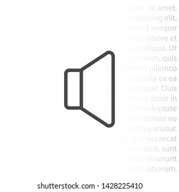 sound vector icon 10 eps , Lorem ipsum Flat design