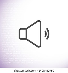 sound vector icon 10 eps , Lorem ipsum Flat design