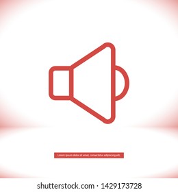 sound vector icon 10 eps , Lorem ipsum Flat design