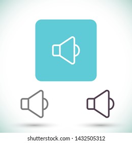 sound vector icon 10 eps , Lorem ipsum Flat design