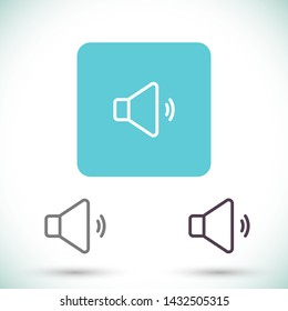 sound vector icon 10 eps , Lorem ipsum Flat design