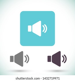 sound vector icon 10 eps , Lorem ipsum Flat design