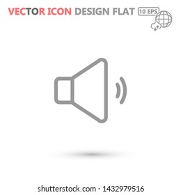 sound vector icon 10 eps , Lorem ipsum Flat design