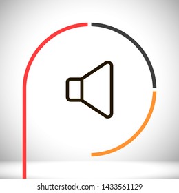 sound vector icon 10 eps , Lorem ipsum Flat design