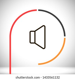 sound vector icon 10 eps , Lorem ipsum Flat design