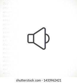 sound vector icon 10 eps , Lorem ipsum Flat design