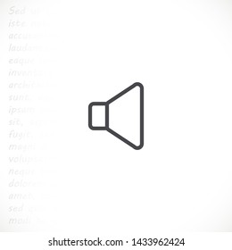 sound vector icon 10 eps , Lorem ipsum Flat design