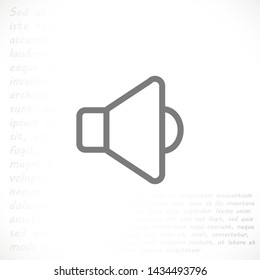 sound vector icon 10 eps , Lorem ipsum Flat design