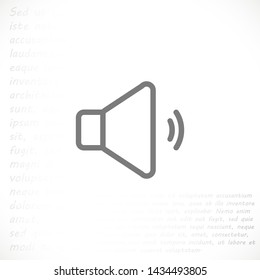 sound vector icon 10 eps , Lorem ipsum Flat design