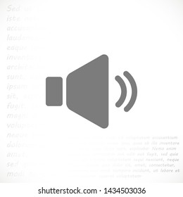sound vector icon 10 eps , Lorem ipsum Flat design
