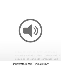 sound vector icon 10 eps , Lorem ipsum Flat design