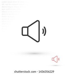 sound vector icon 10 eps , Lorem ipsum Flat design