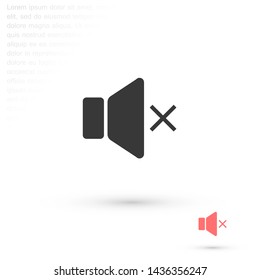 sound vector icon 10 eps , Lorem ipsum Flat design