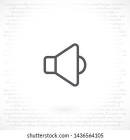 sound vector icon 10 eps , Lorem ipsum Flat design