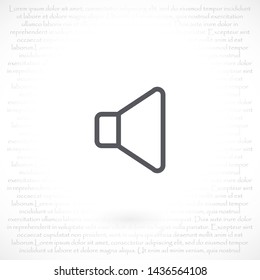 sound vector icon 10 eps , Lorem ipsum Flat design