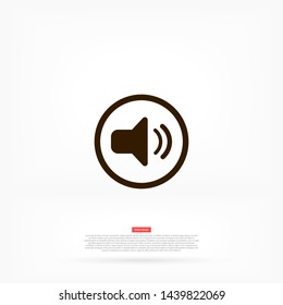 sound vector icon 10 eps , Lorem ipsum Flat design