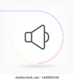 sound vector icon 10 eps , Lorem ipsum Flat design