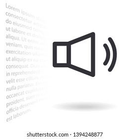 sound Vector icon . Lorem Ipsum Illustration design