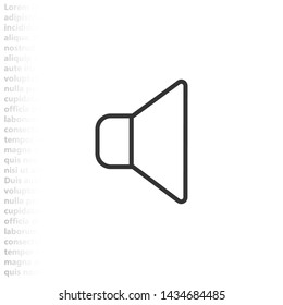 sound vector icon , Lorem ipsum flat design