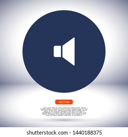 sound vector icon , Lorem ipsum flat design