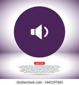 sound vector icon , Lorem ipsum flat design