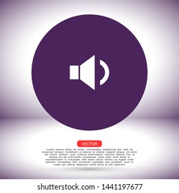 sound vector icon , Lorem ipsum flat design