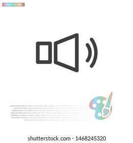 sound Vector icon . Lorem Ipsum Illustration design