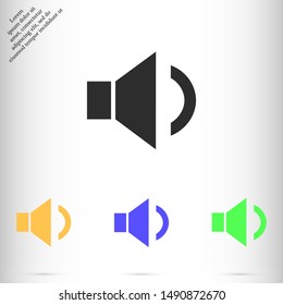 sound vector icon , Lorem ipsum flat design
