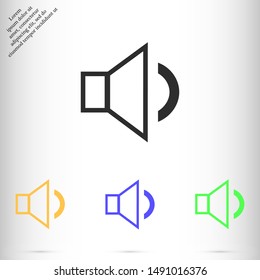 sound vector icon , Lorem ipsum flat design