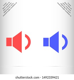 sound vector icon , Lorem ipsum flat design